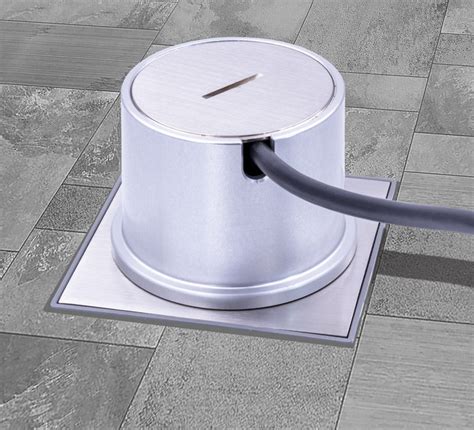 surface mount electrical floor box|surface mounted floor outlet.